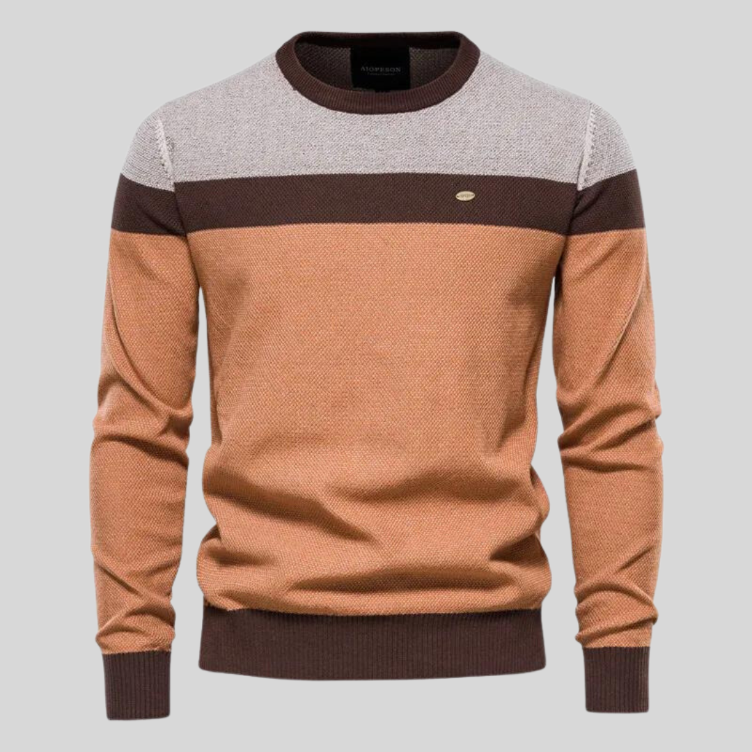 Benjamin Men’s Cotton Pullover – Classic Lightweight Knit Sweater