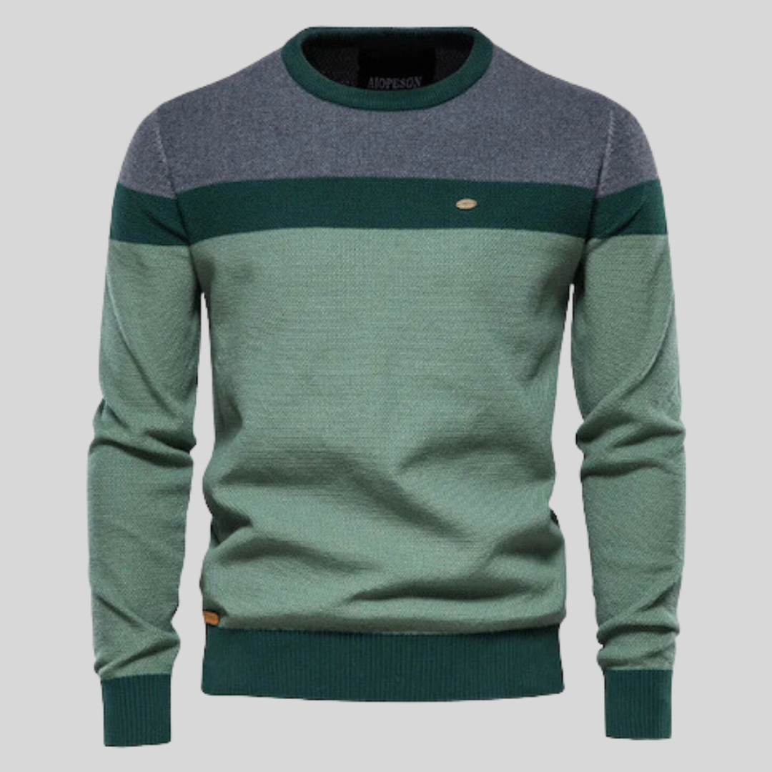 Benjamin Men’s Cotton Pullover – Classic Lightweight Knit Sweater