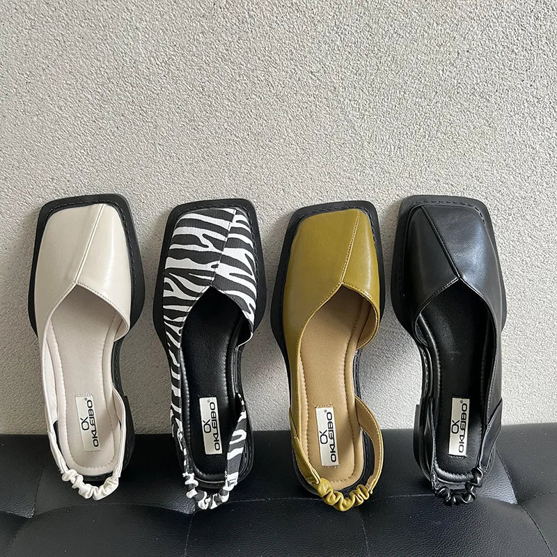 Lea | Slingback Sandals with Square Toe for Women